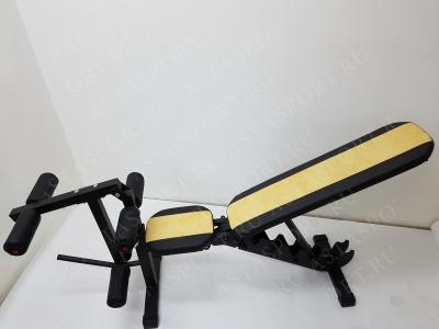 Атлетическая скамья Sportlim Orion Lite Yellow + Керл для ног